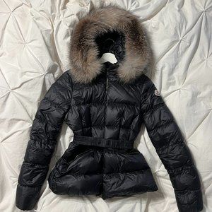 Moncler Boed Fox Fur-Trim Down Jacket